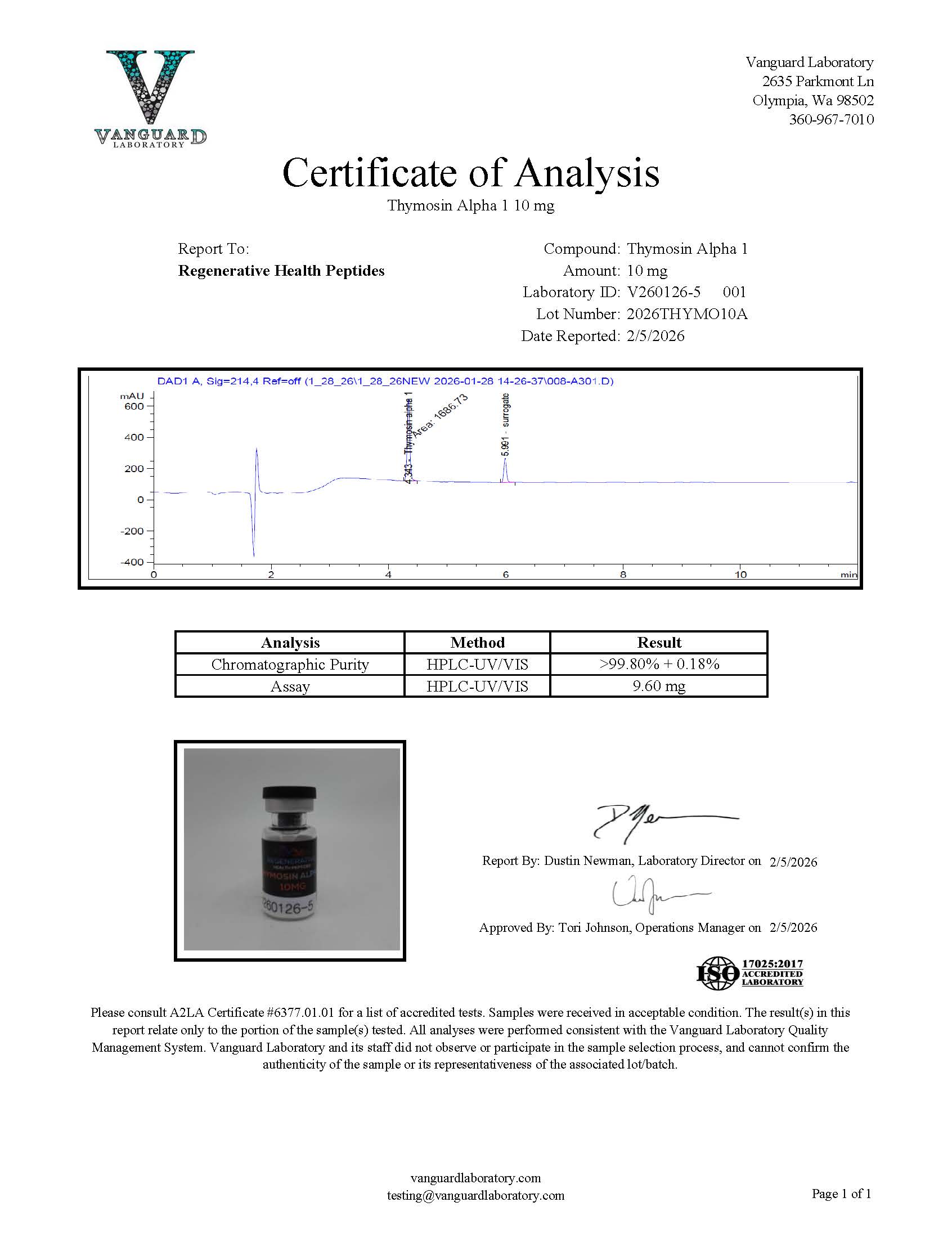 Thymosin Alpha-1 10MG - Image 2
